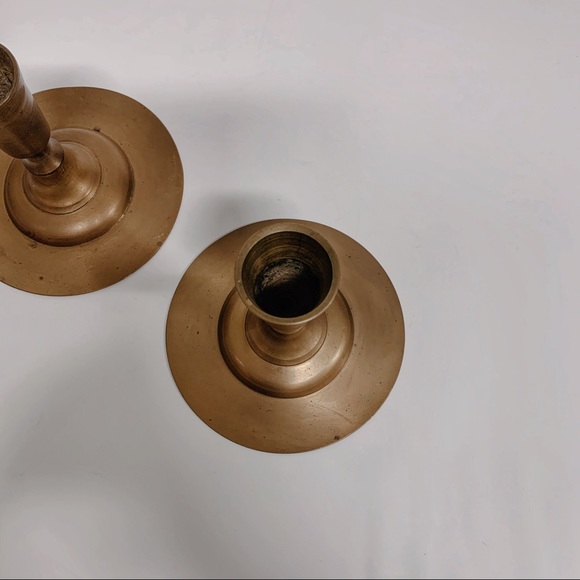 🎄Mid Century Modern Brass Candlestick Holders - Picture 7 of 11